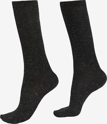CALZEDONIA Knee High Socks in Black: front