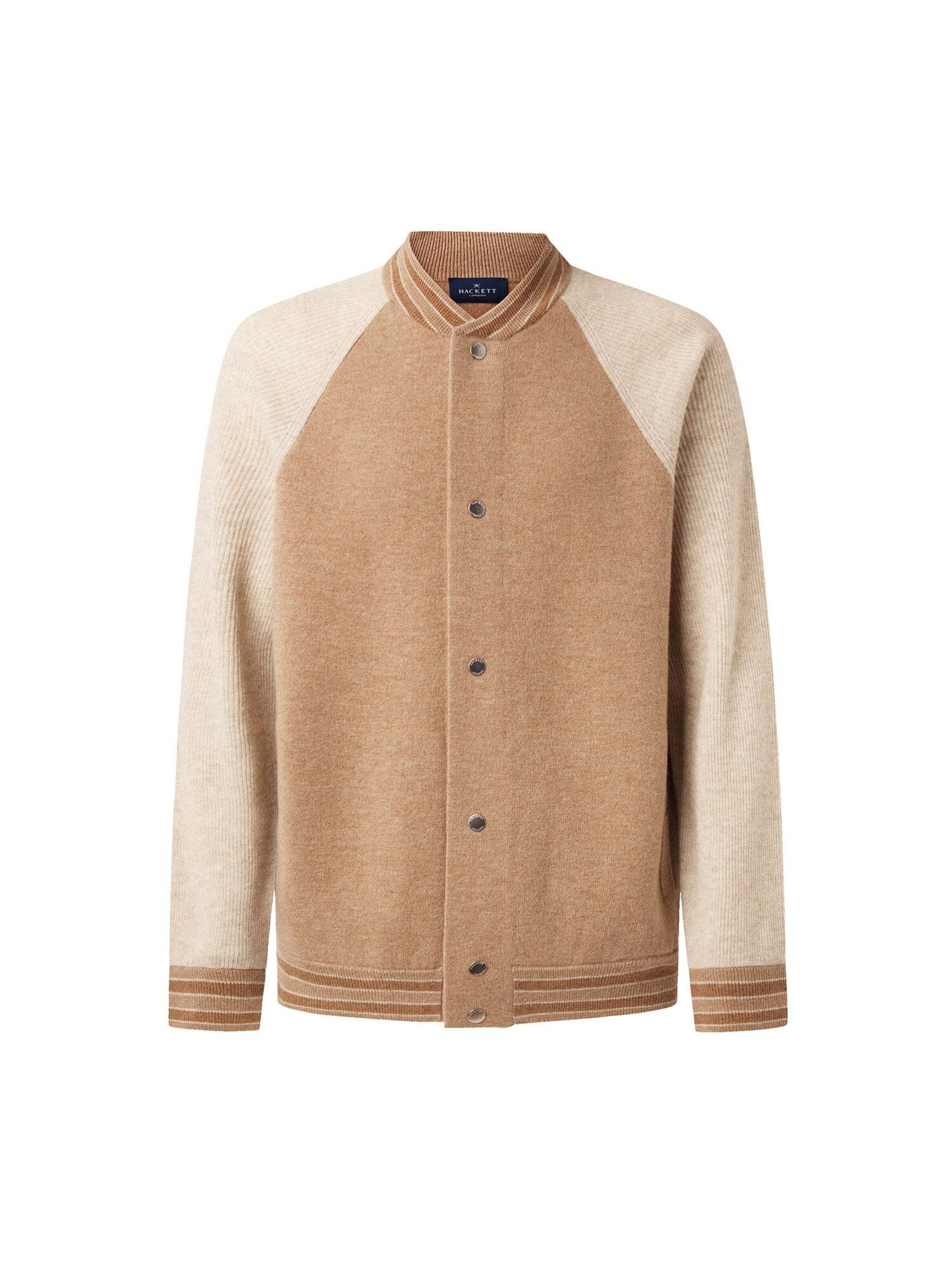 Hackett London Strickjacke in Beige: Vorderseite