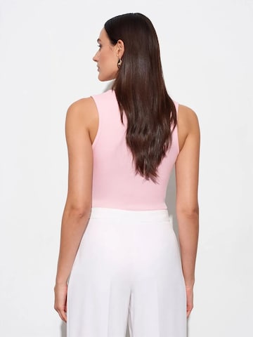 Dilvin Blouse Bodysuit in Pink