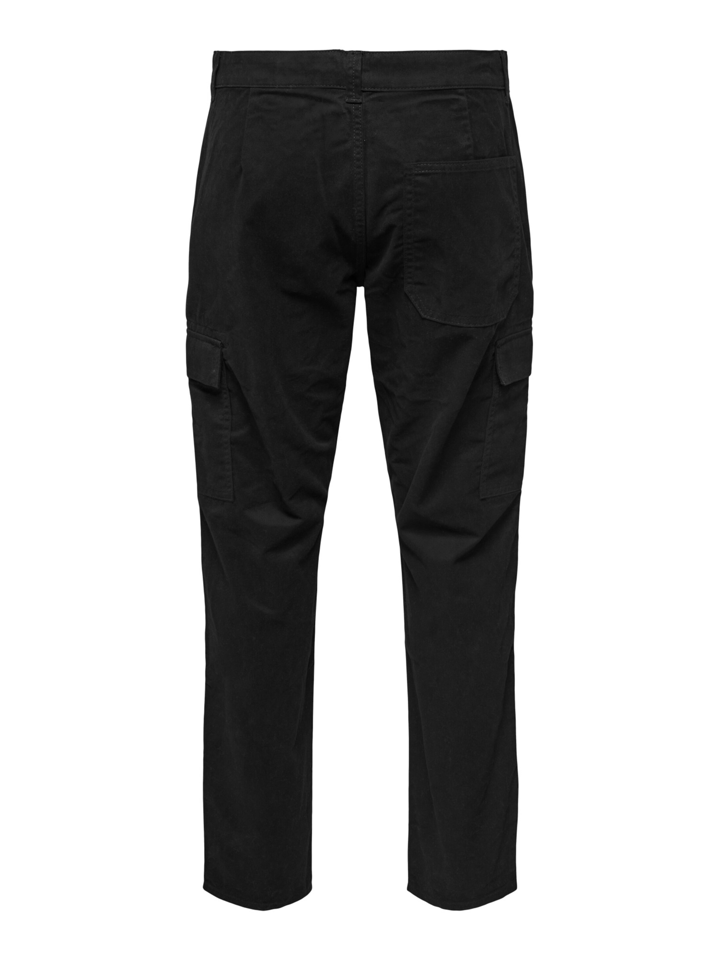 Only & Sons Slim fit Cargo trousers 'Turin' in Black