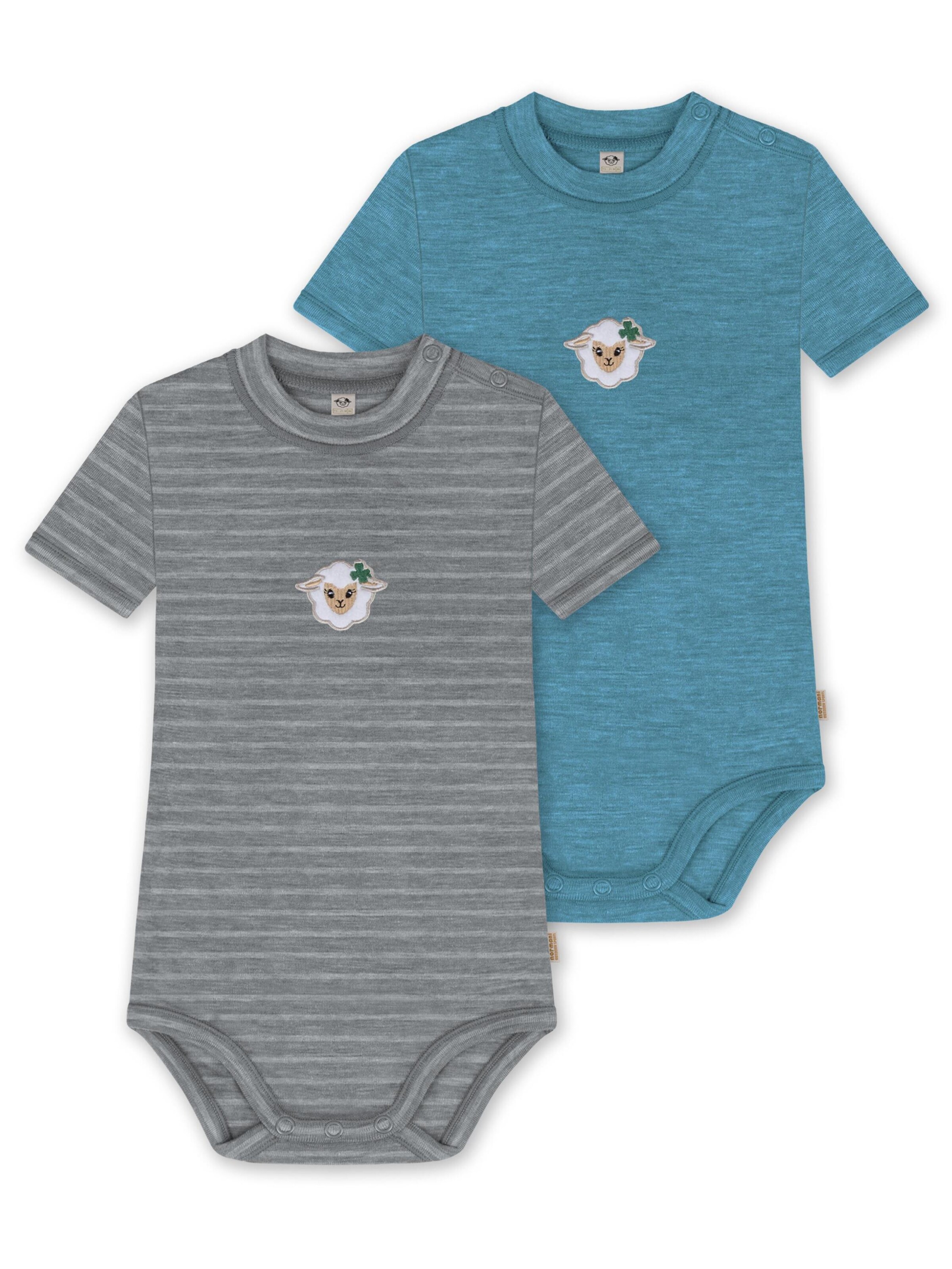 Barboteuse / body normani en gris : devant