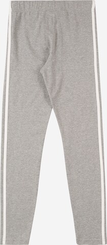 ADIDAS SPORTSWEAR Skinny Workout Pants 'Essentials 3-Stripes' in Grey