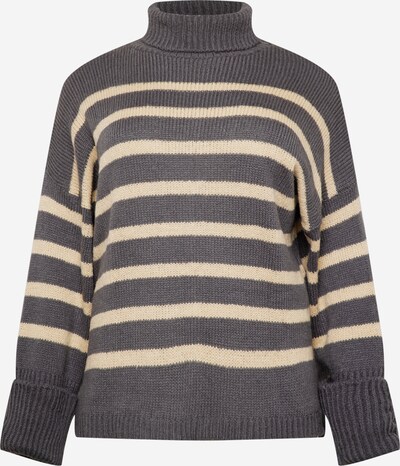 In The Style Curve Pullover 'LORNA' in beige / schwarz, Produktansicht
