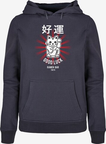 Merchcode Sweatshirt 'TORC - Good Luck' in Blauw: voorkant