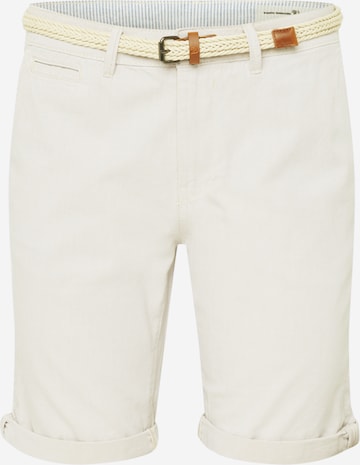 Coupe slim Pantalon chino TOM TAILOR DENIM en beige : devant