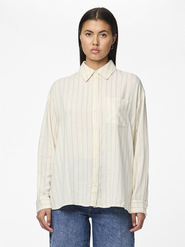 PIECES Bluse 'PCPia' in Grau: Vorderseite