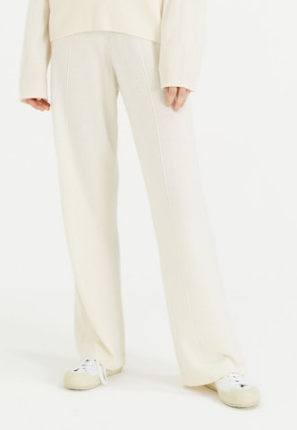 Chinti & Parker Wide Leg Bukser 'Basics' i beige: forside