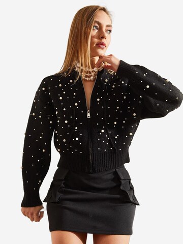 Cardigan 'Strickjacken' Bianco Lucci en noir
