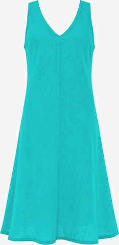 Robe d’été 'V Neck Linen Cami Dress' Haris Cotton en bleu : devant
