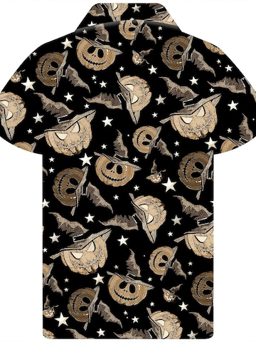 Maglietta 'Helloween Pumpkin Hat' di King Kameha in marrone