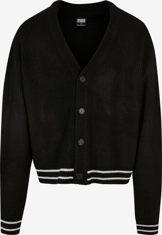 Urban Classics Knit Cardigan in Black: front