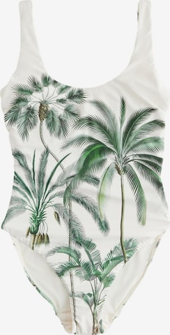 NextBustier Jednodijelni kupaći kostim - bež boja: prednji dio