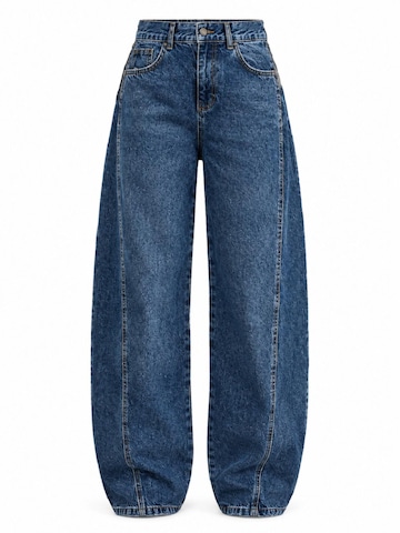 Barrel Jean 'ZIPPER BARREL BALLOON MID RISE JEANS - ROYAL BLUE' IT'S BASIC en bleu