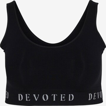 Devoted by Zizzi Bustier BH 'DIDDE' in Zwart: voorkant