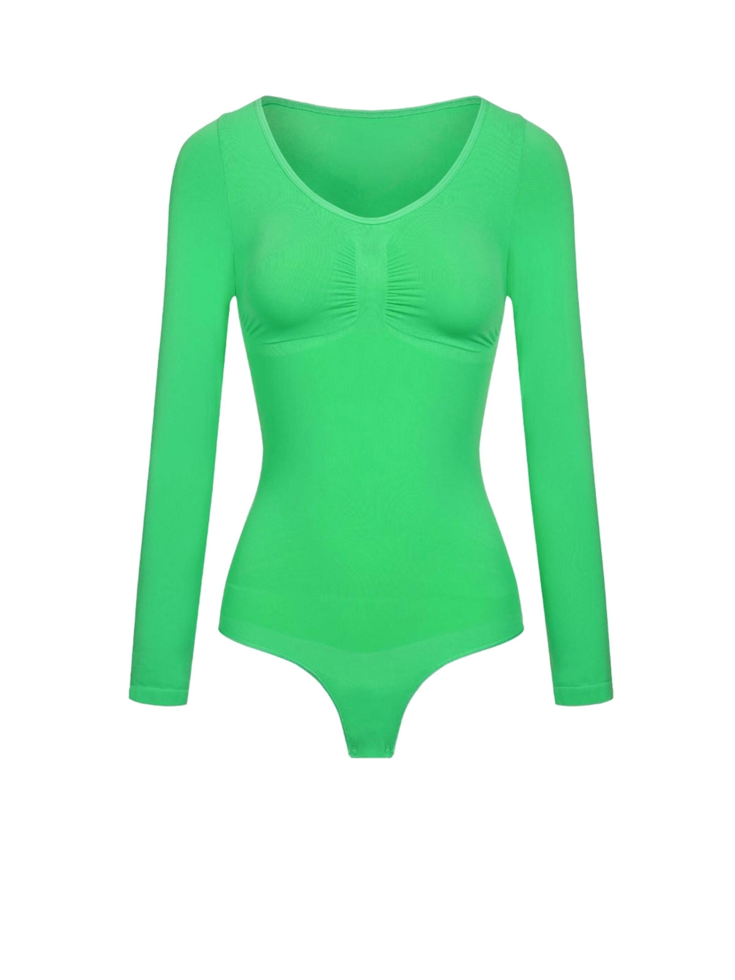 cfab Shaping bodysuit 'Bodysuit Sculpting Shapewear Longsleeve mit String' in Green: front