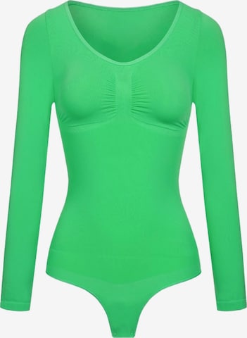 cfab Shaping bodysuit 'Bodysuit Sculpting Shapewear Longsleeve mit String' in Green: front