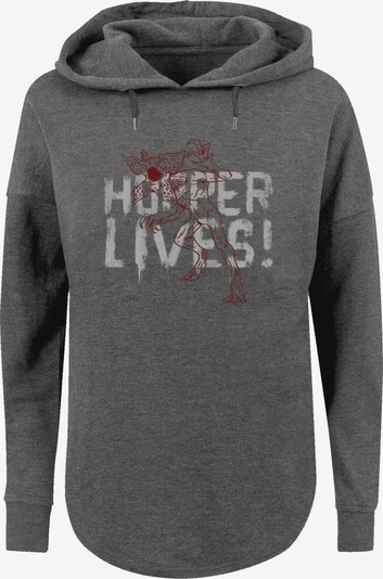 F4NT4STIC Sweatshirt 'Stranger Things Hoppers Live Netflix TV Series' in grau / dunkelgrau / dunkelrot, Produktansicht
