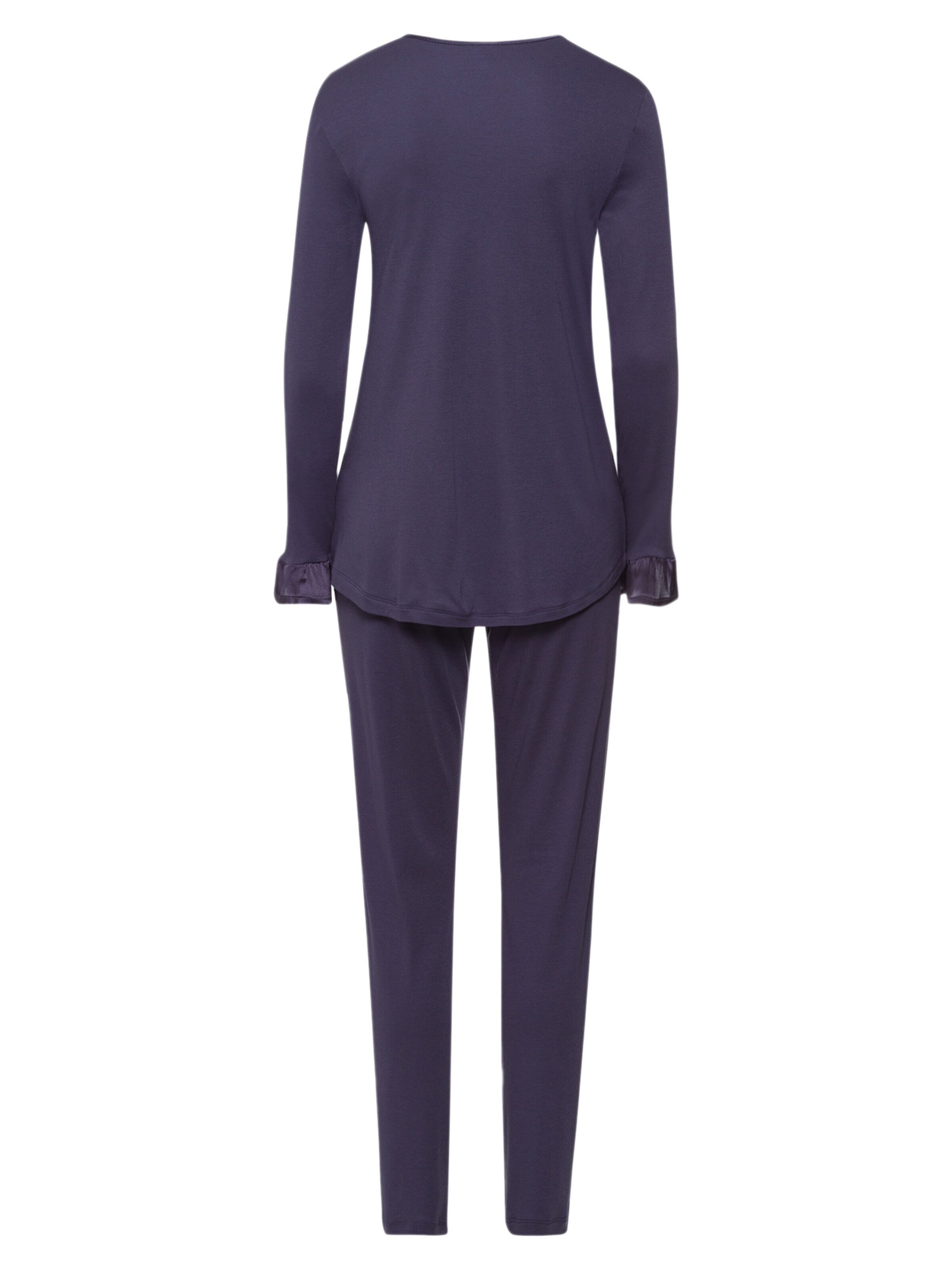 Hanro Pyjama 'Claire'‌‌‌‌‌‌‌‌‌ in Blau: Vorderseite
