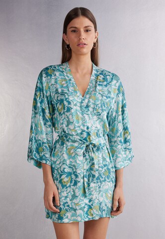 INTIMISSIMI Dressing Gown 'EMERALD FLOWER' in Green
