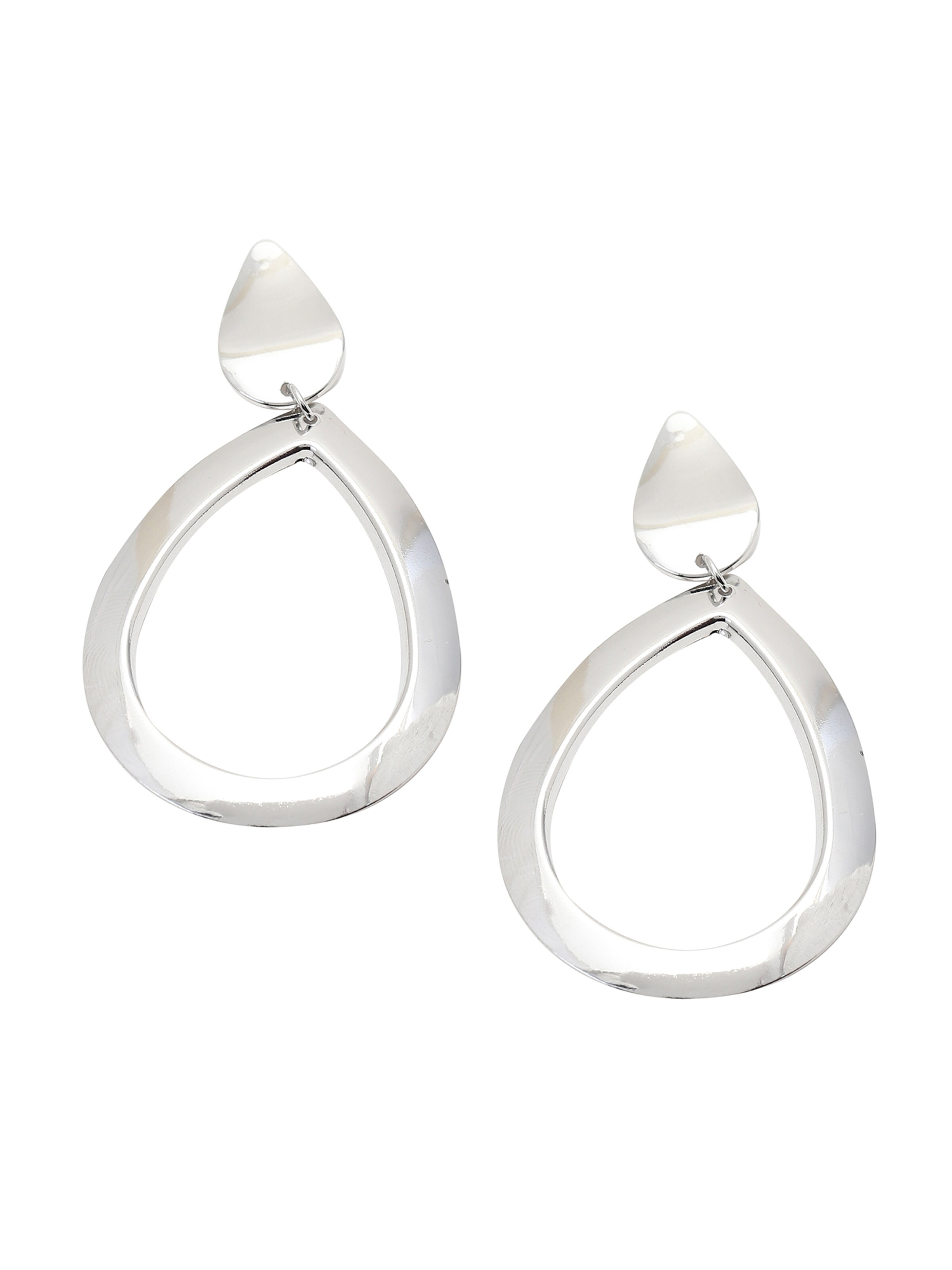 SOHI Oorbellen 'Parnavi' in Zilver: voorkant