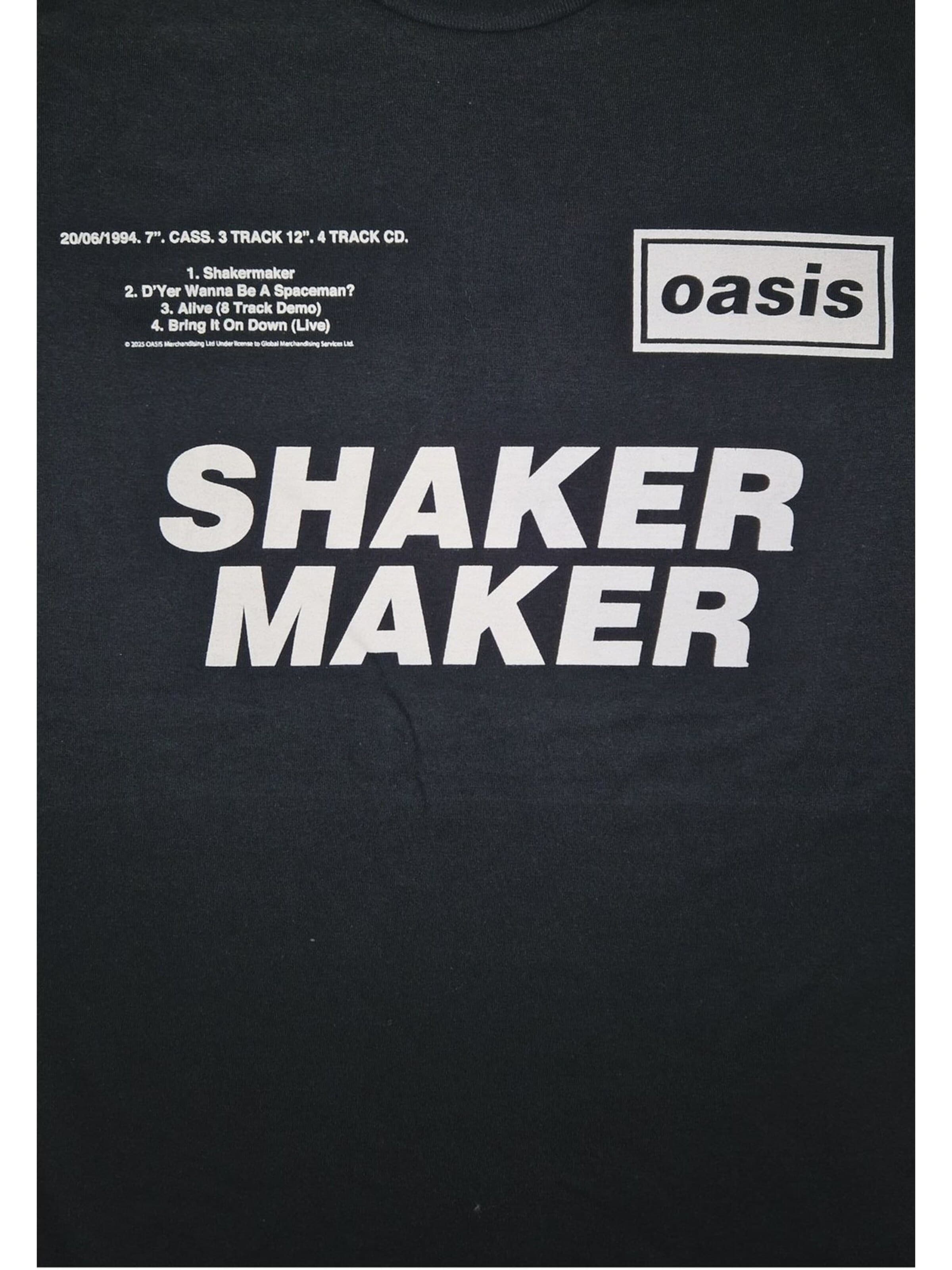 Oasis Shirt 'Oasis Shakermaker Tracklisting T-Shirt'‌ in Schwarz