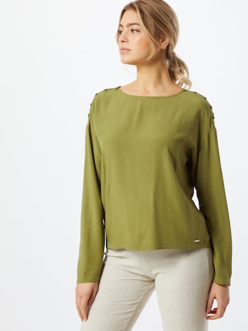 TOM TAILOR DENIM Blouse in Groen: voorkant