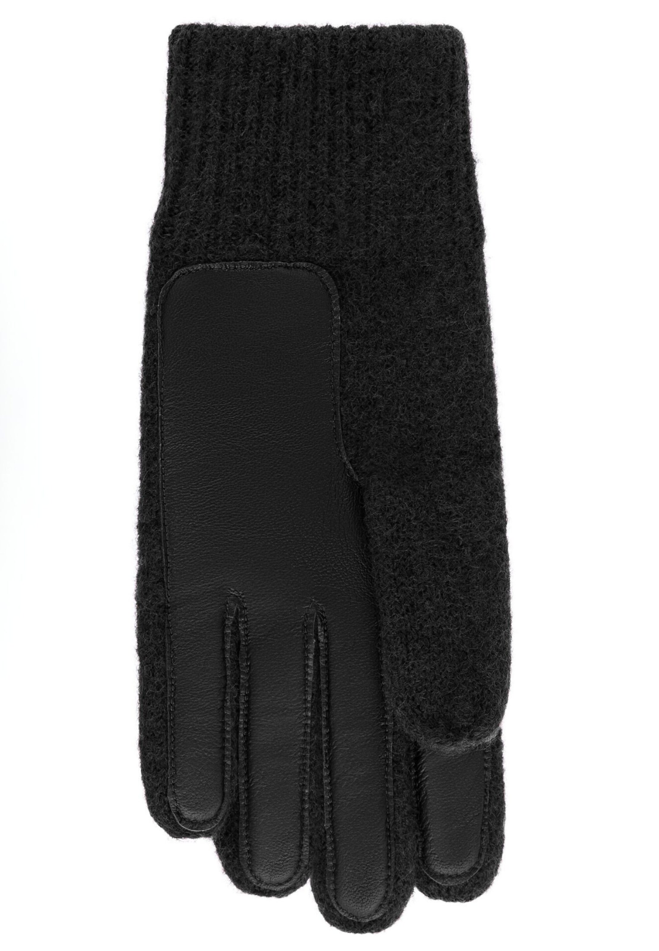 Roeckl Strickhandschuhe 'FELTED WOOL' in Schwarz