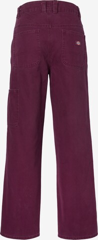 DICKIES - Loosefit Calças em roxo