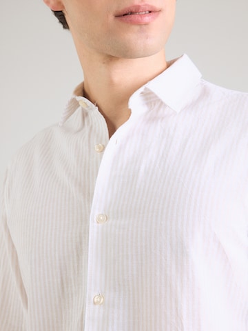 JJ Rebel Regular Fit Skjorte 'JREBMOSS' i beige