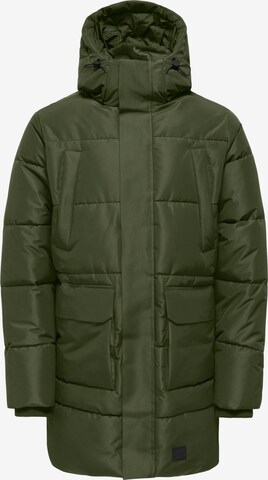 Only & Sons Зимняя парка 'ONSCAM' в Зеленый: спереди