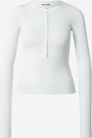 WEEKDAY Shirt in Weiß: Vorderseite