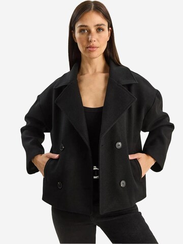 Bianco Lucci Mantel in Schwarz: Vorderseite