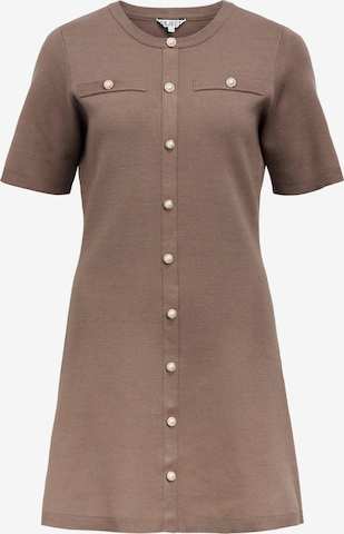 Robes en maille OBJECT en marron : devant