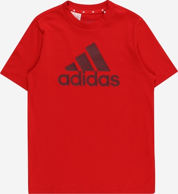 ADIDAS SPORTSWEAR Λειτουργικό μπλουζάκι 'Essentials' σε κόκκινο: μπροστά