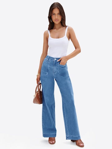 Imily Bela - Pierna ancha Vaquero en azul