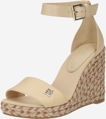 Sandales TOMMY HILFIGER en beige : devant