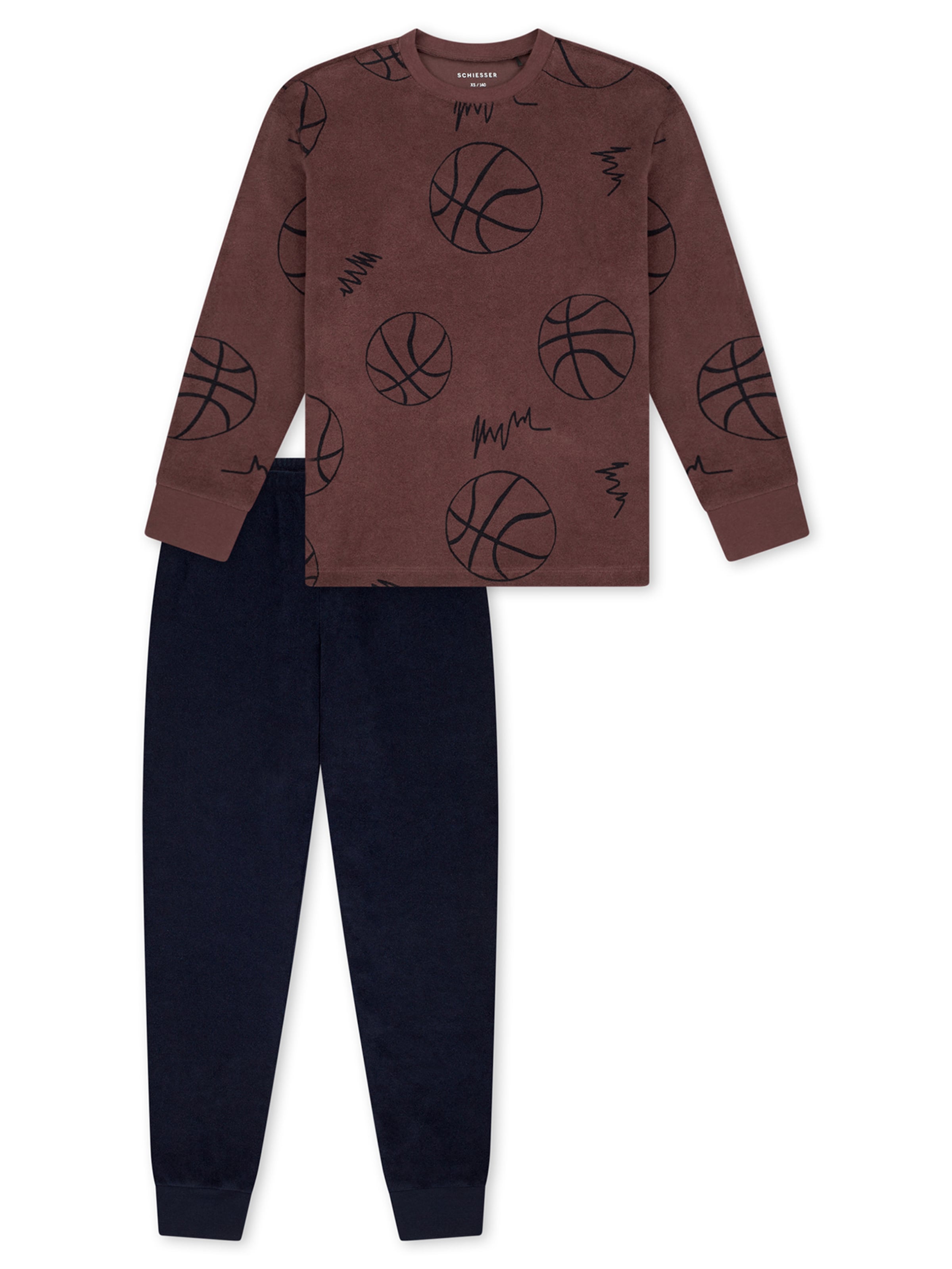 Pyjama ' Nightwear ' SCHIESSER en bleu : devant