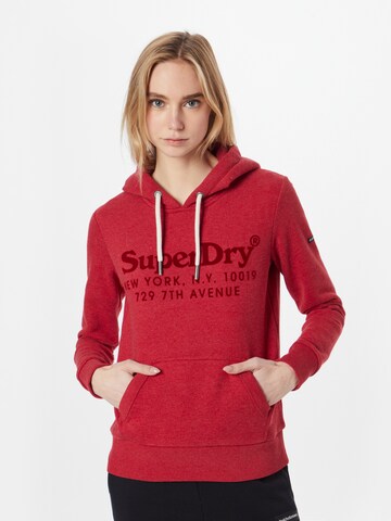 Superdry Sweatshirt 'Venue Interest' in Rood: voorkant