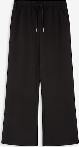 GiselaLoosefit Hlače - crna boja: prednji dio