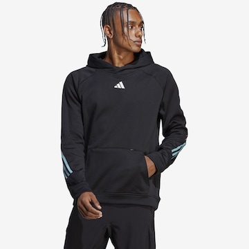 ADIDAS PERFORMANCE Athletic Sweatshirt in Black: front