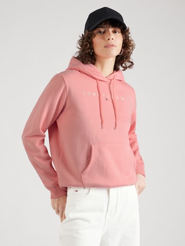 rozā Tommy Jeans Sportisks džemperis: no priekšpuses