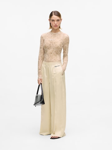 Wide leg Pantaloni di KARL LAGERFELD JEANS in beige