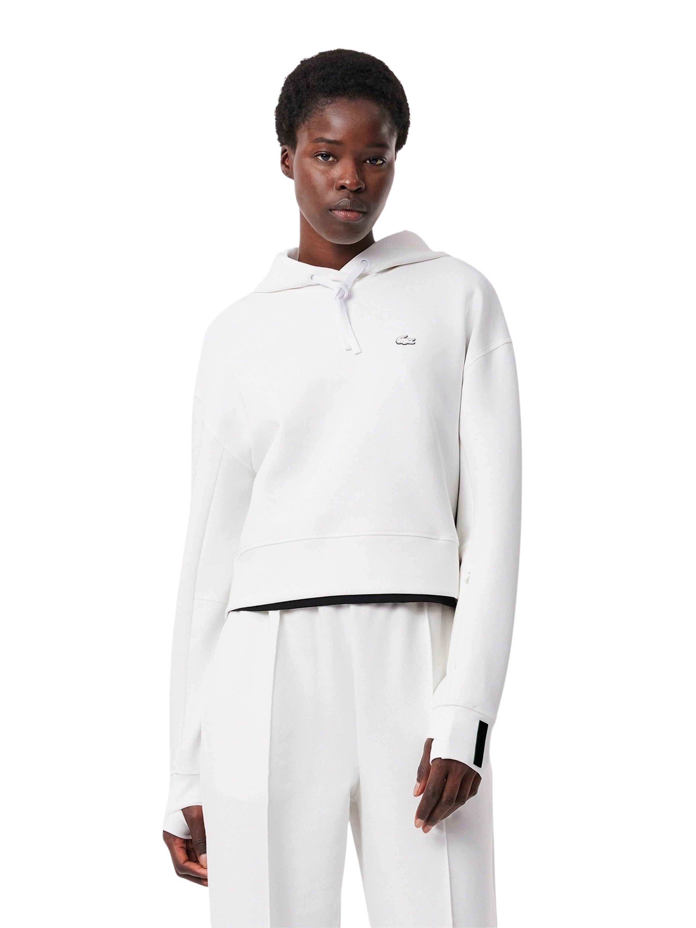 Sweat-shirt LACOSTE en blanc : devant