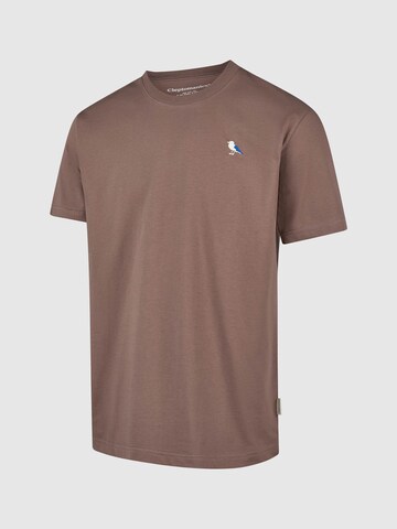 Cleptomanicx T-Shirt 'Embro Gull' in Braun