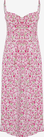 Vasarinė suknelė iš Trendyol, spalva – žalia / rožinė / rožių spalva, Prekių apžvalga