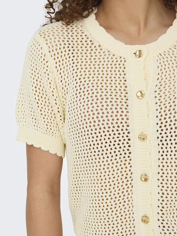 ONLY Gebreid vest 'ONLPaula' in Beige