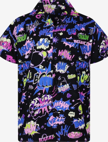 King Kameha Shirt 'Boom Bang' in Purple: front