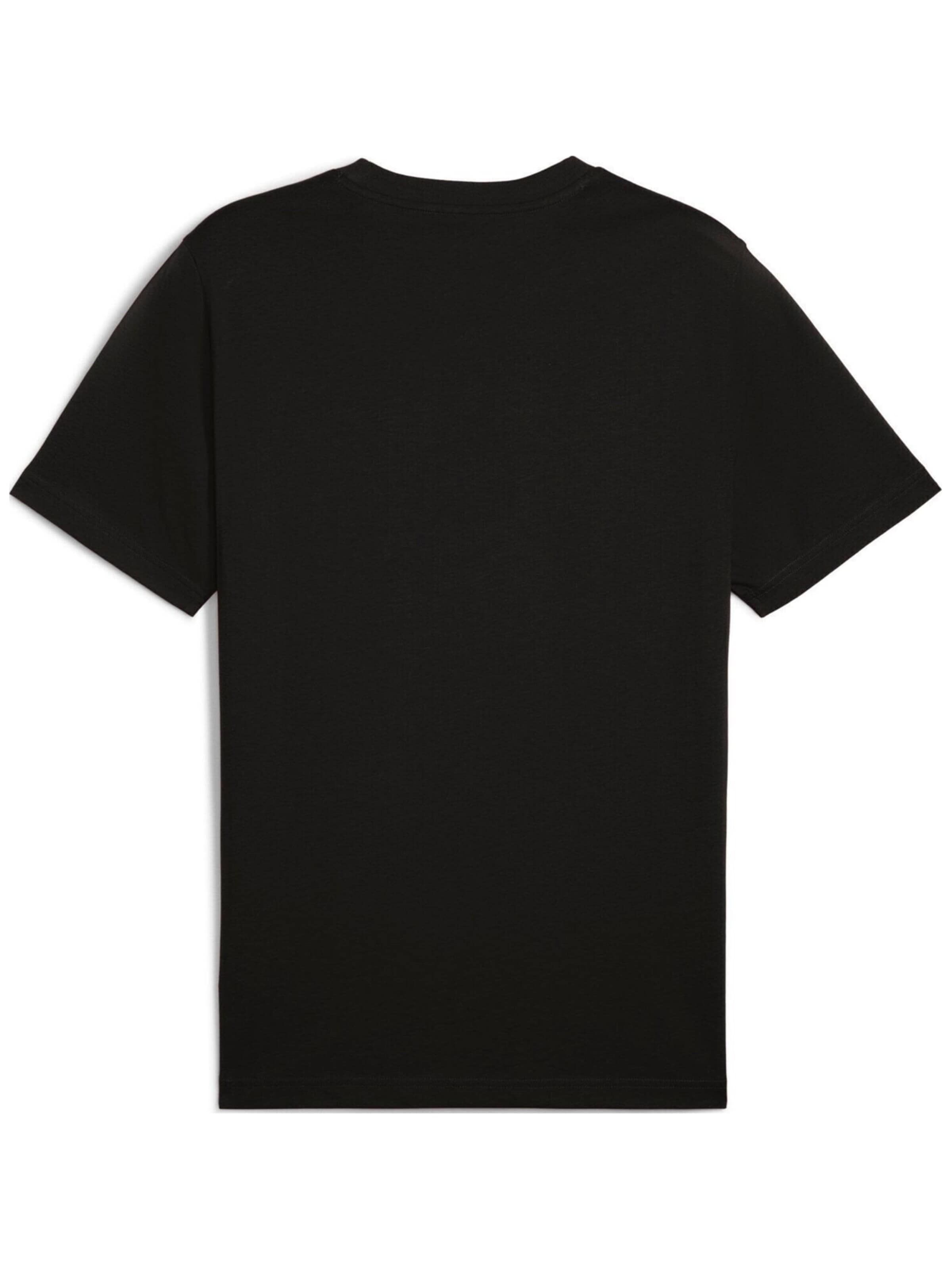 PUMA Shirt 'Puma Ess No. 1 Logo Tee' in Zwart