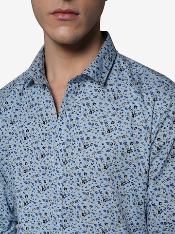 Campus Sutra Regular fit Button Up Shirt 'Ashton' in Blue