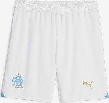 Regular Pantalon de sport 'Olympique de Marseille' PUMA en blanc : devant